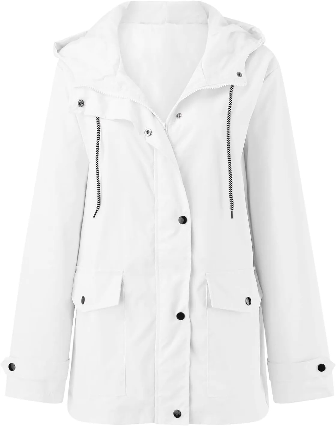 2023 Rain Jacket Women Lightweight Raincoat Waterproof Windbreaker Trendy Casual Climbing Outdoor Trench Coats Outerwear
