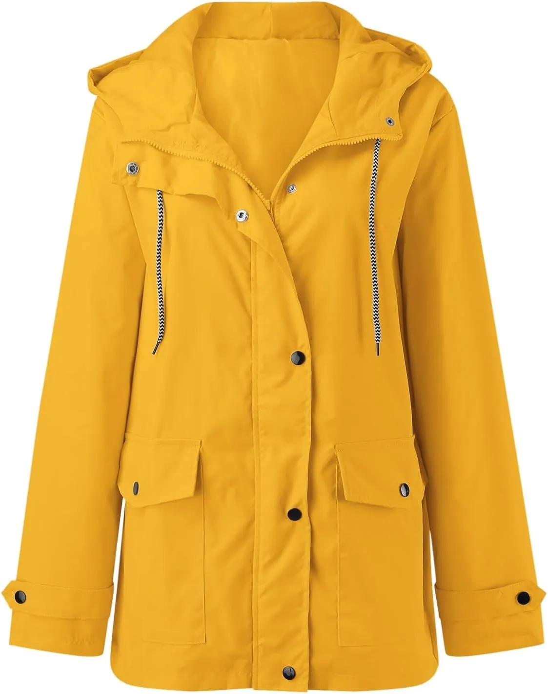 2023 Rain Jacket Women Lightweight Raincoat Waterproof Windbreaker Trendy Casual Climbing Outdoor Trench Coats Outerwear
