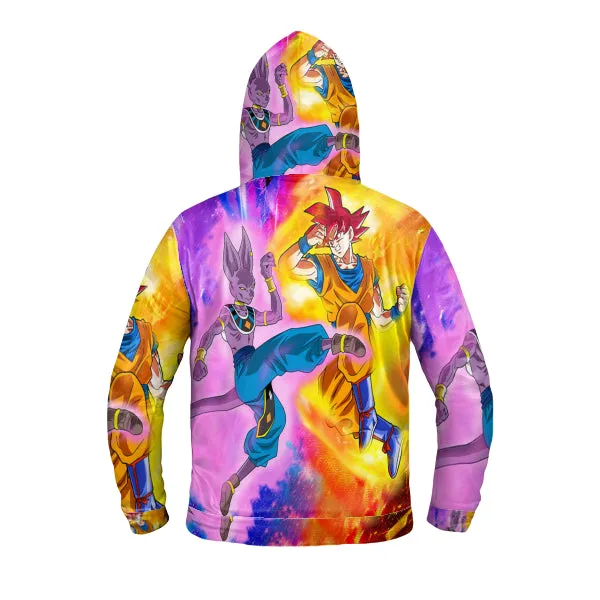 Beerus VS Goku  zipper Hoodie