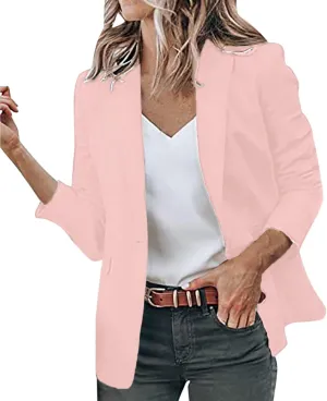 Blazer Jackets Women Open Front Suit Coats Long Sleeve Casual Work Office Blazers 2024 Trendy Business Dress Cardigan
