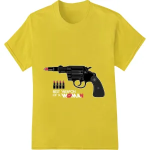 Bold Revolver with Red Trigger DTF Print Heat Transfer