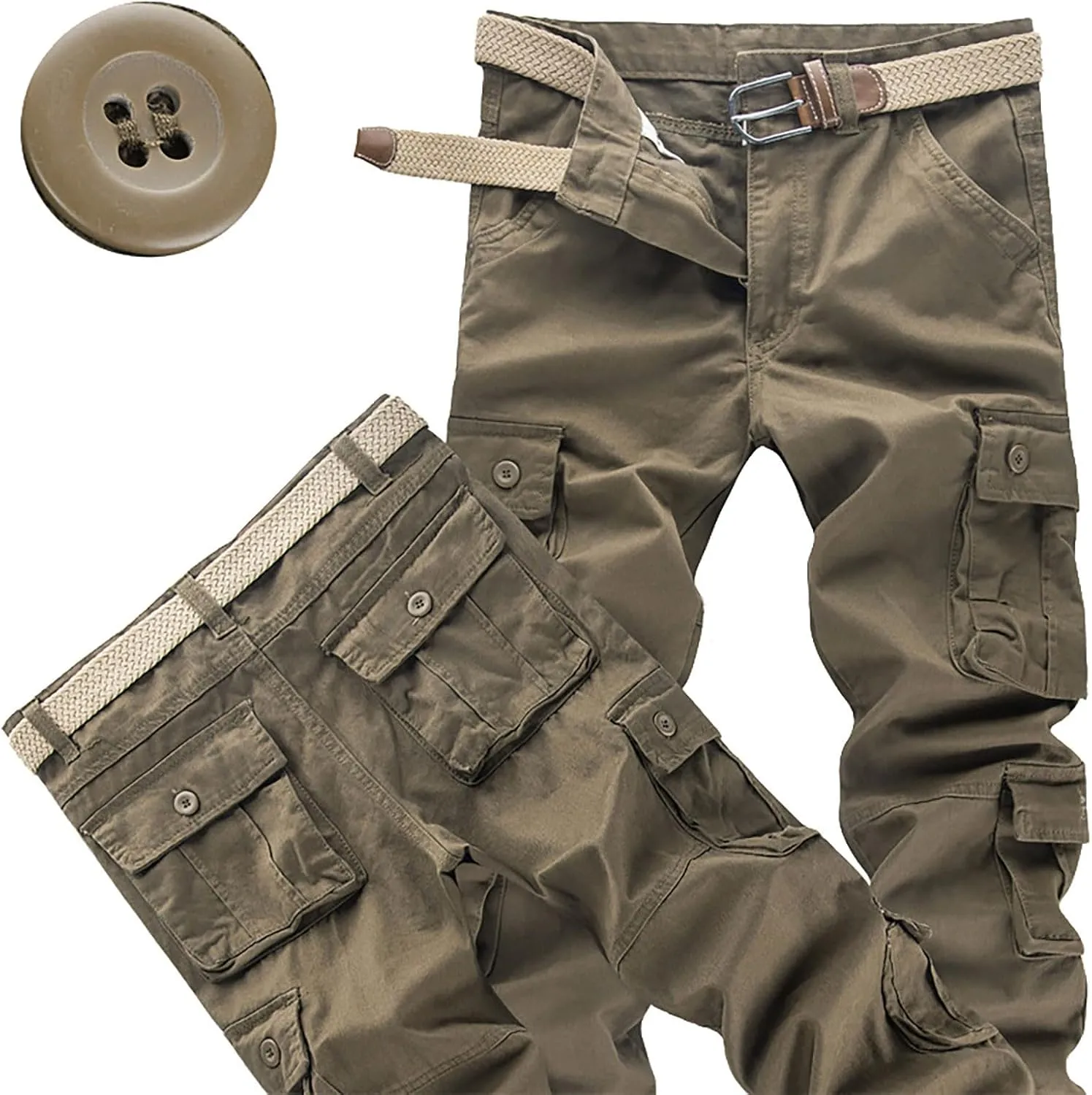 Cargo para and Winter High Street Leisure Loose Sports Running Solid Color Lace Up Cargo Pants Athletic Pants for