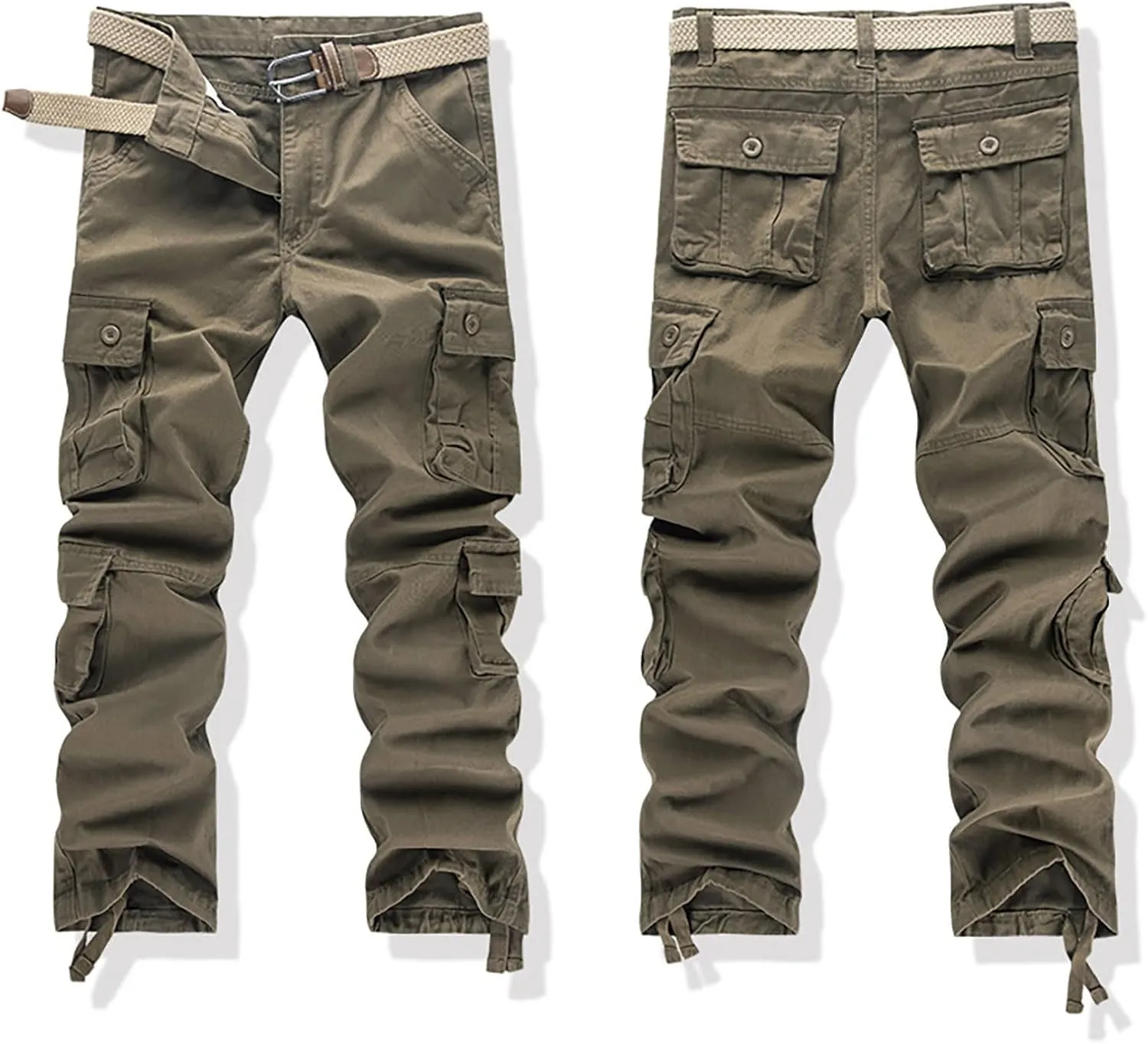Cargo para and Winter High Street Leisure Loose Sports Running Solid Color Lace Up Cargo Pants Athletic Pants for