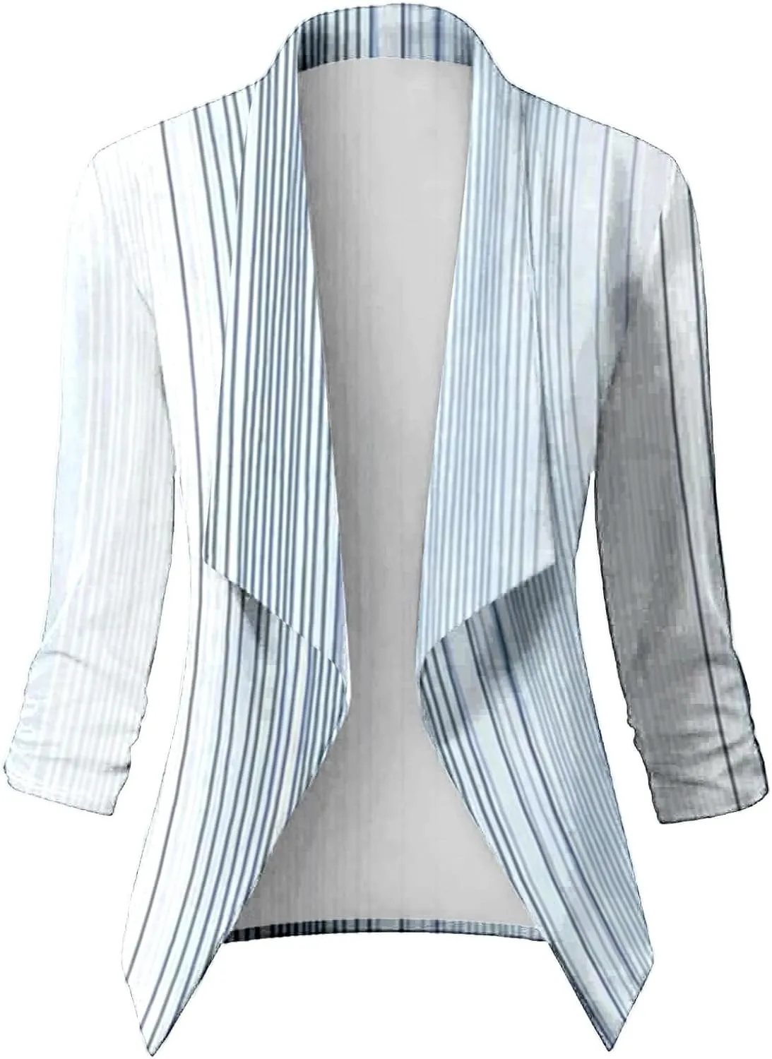 Casual Blazer Jacket Women Trendy Long Sleeve Open Front Work Office Blazers 2024 Lapel Button Business Jacket Coats