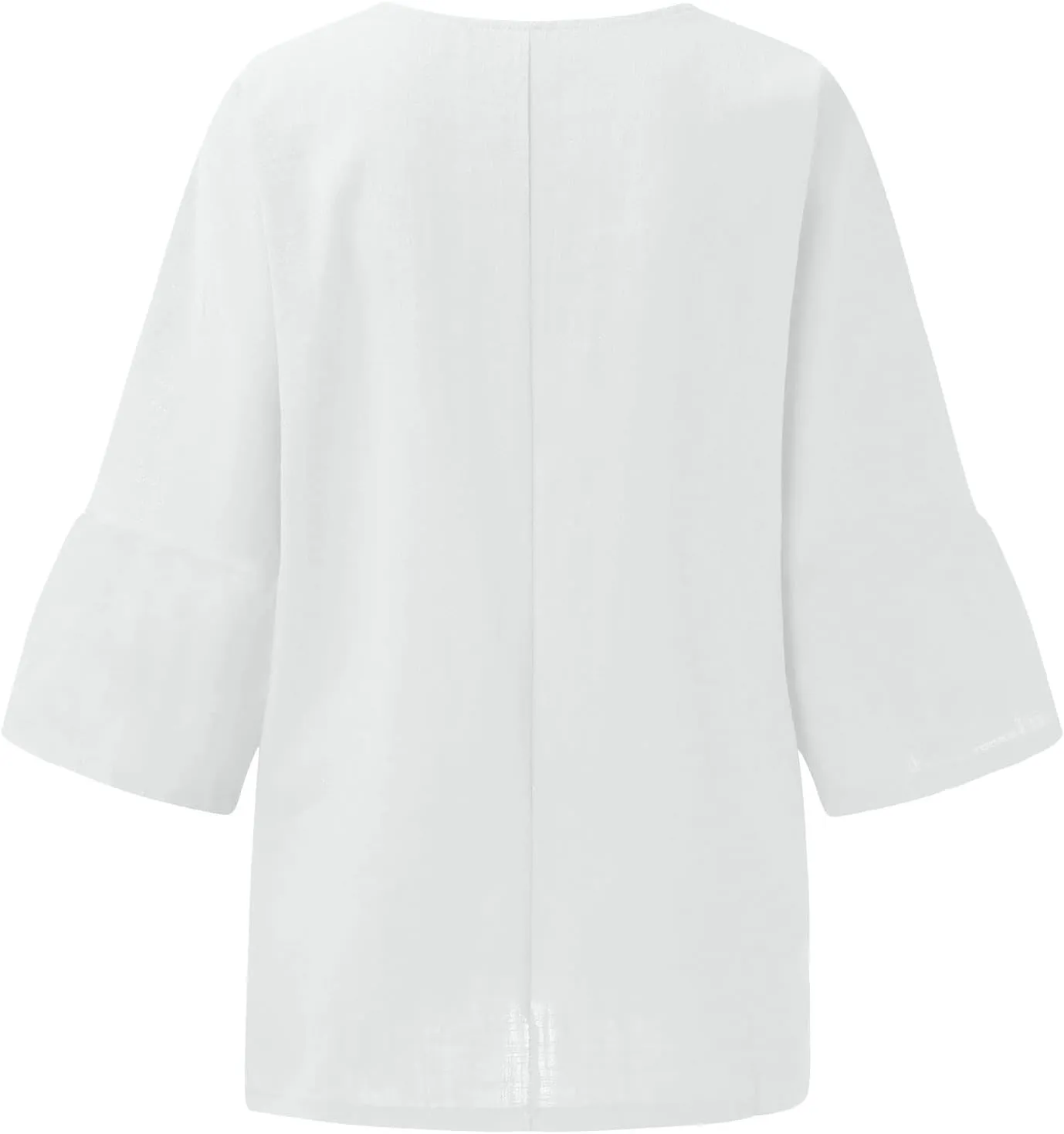 Crewneck Linen Tops for Women 2025 Summer Casual T Shirts Loose Short Sleeve Cotton and Linen Blouses Tee