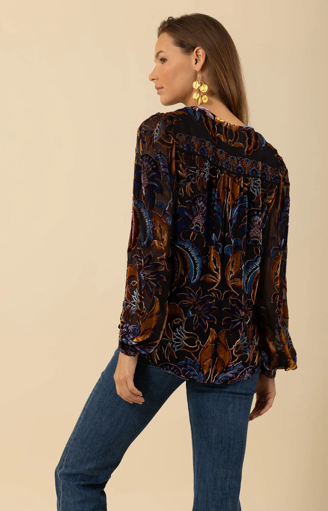 Danielle Velvet Burnout Top