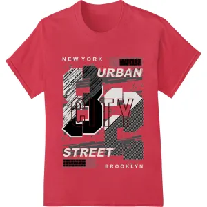 Edgy Graffiti-Inspired Urban Cityscape DTF Print Transfer