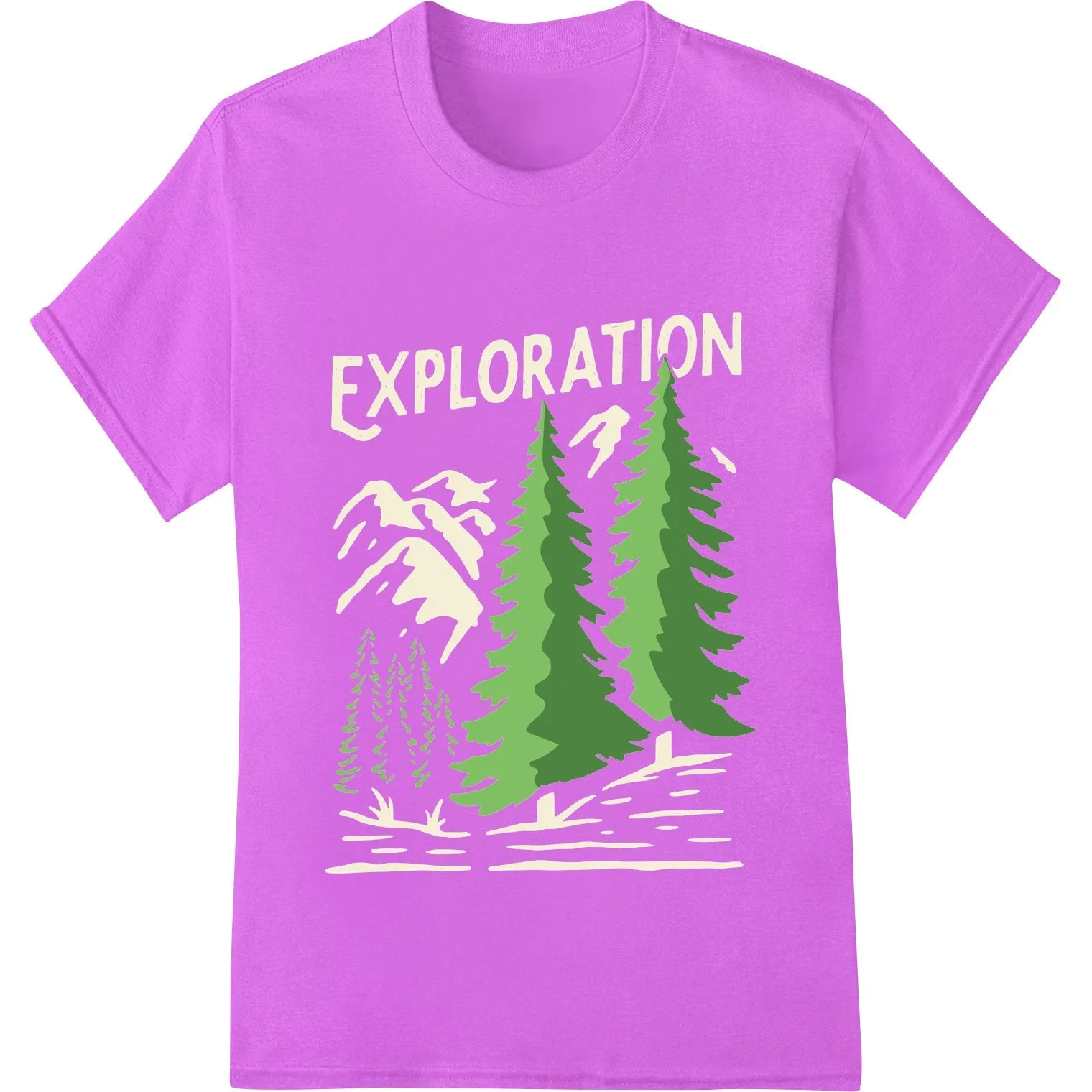 Explore the Great Outdoors: Evergreen Trees DTF Print