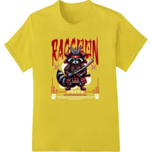Fearless Samurai Raccoon - DTF Print Heat Transfer