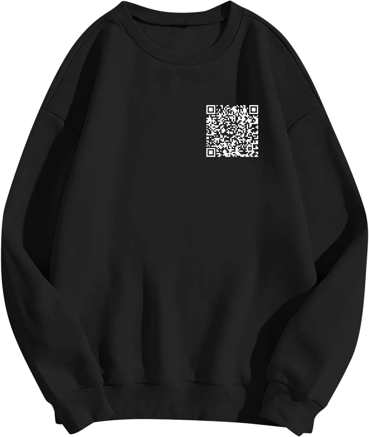 Funny Fu Qr Code Hoodie For Men Humor Fuck You Qr Code Sweatshirt Womens Casual Unisex Hoodies Hidden Message Shirts