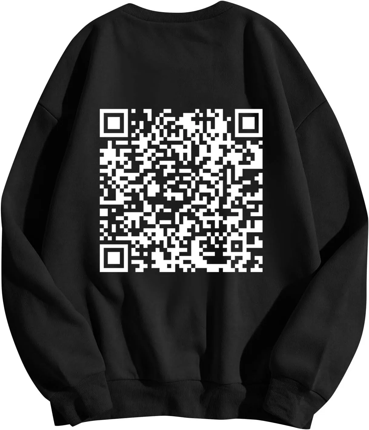 Funny Fu Qr Code Hoodie For Men Humor Fuck You Qr Code Sweatshirt Womens Casual Unisex Hoodies Hidden Message Shirts