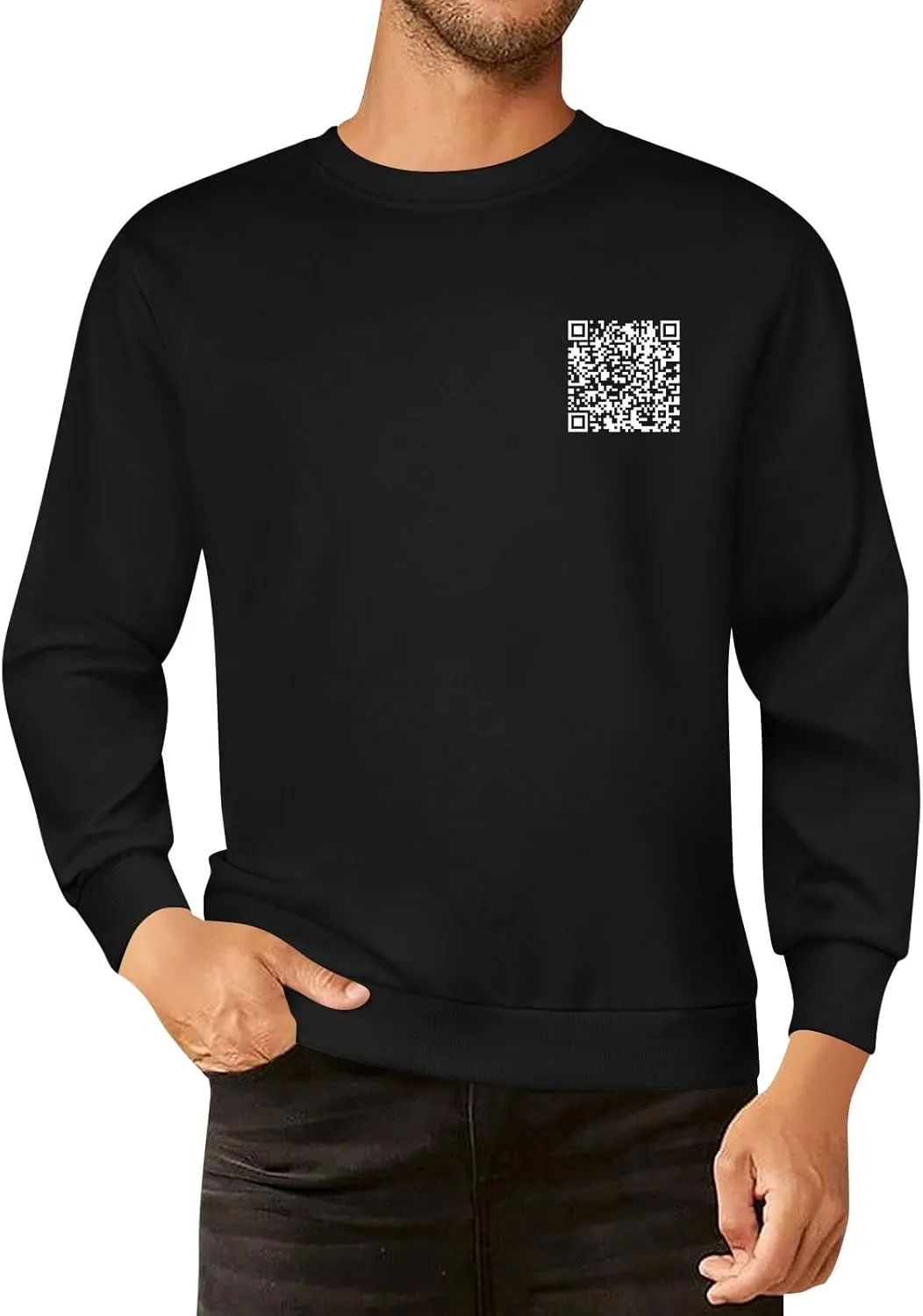 Funny Fu Qr Code Hoodie For Men Humor Fuck You Qr Code Sweatshirt Womens Casual Unisex Hoodies Hidden Message Shirts