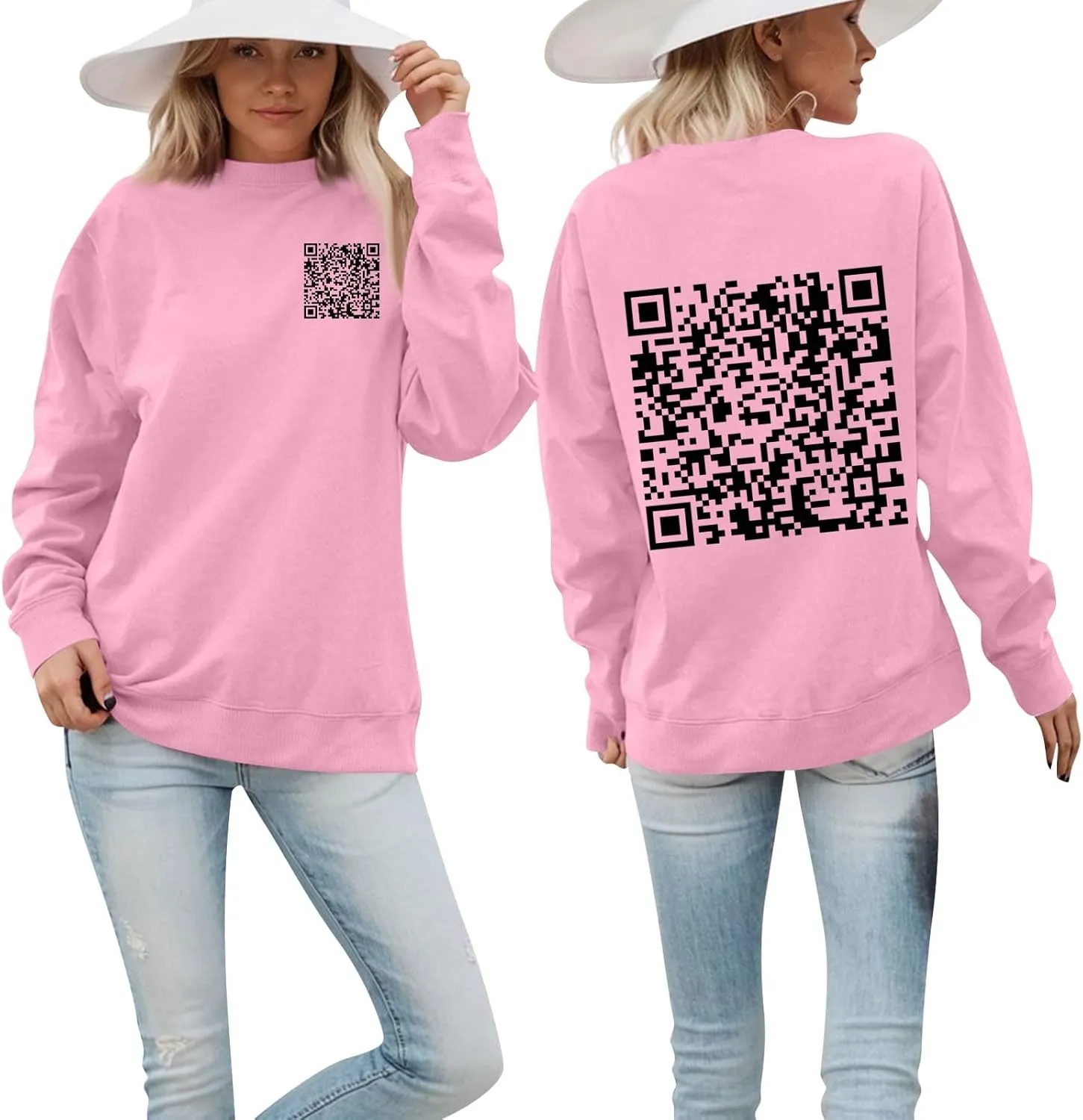 Funny Fu Qr Code Hoodies For Men And Women Stylish Fuck You Qr Code Sweatshirt Unisex Hoodies Hidden Message Shirts