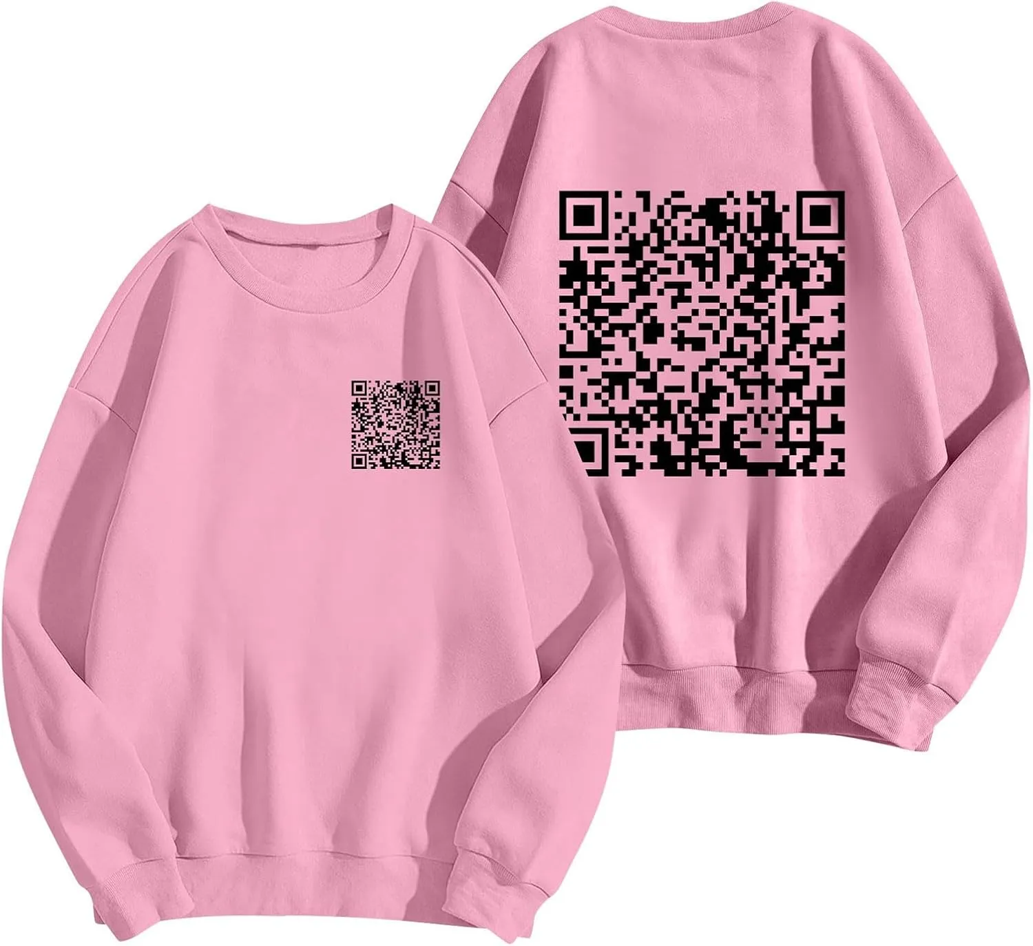Funny Fu Qr Code Hoodies For Men And Women Stylish Fuck You Qr Code Sweatshirt Unisex Hoodies Hidden Message Shirts