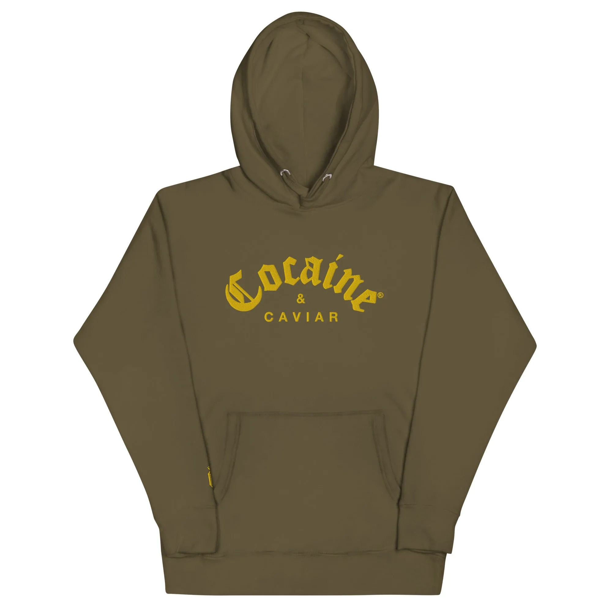 GOLD  EMBROIDERY COCAINE & CAVIAR HOODIE