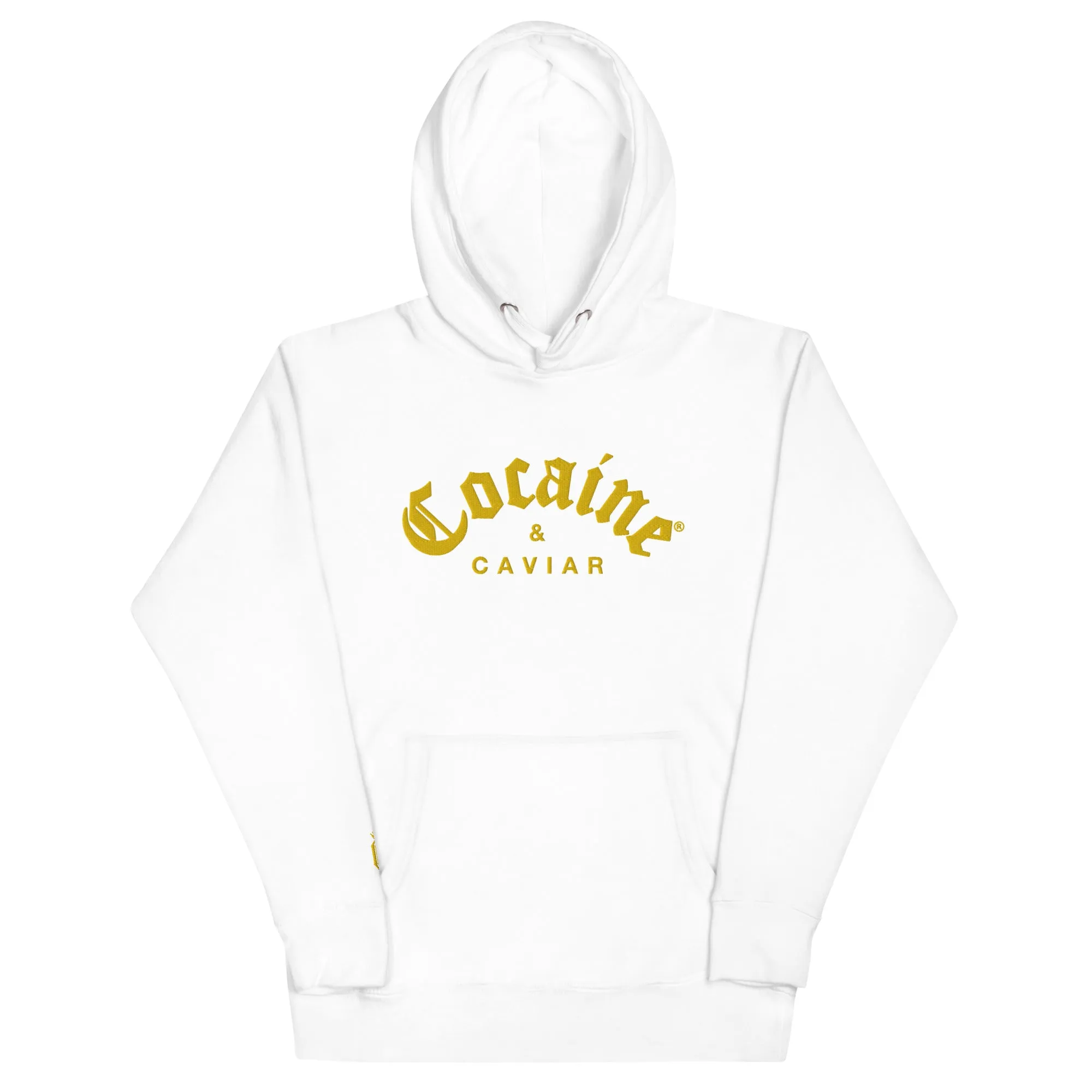 GOLD  EMBROIDERY COCAINE & CAVIAR HOODIE