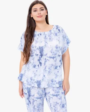 Iris Dolman Tee | White / Navy