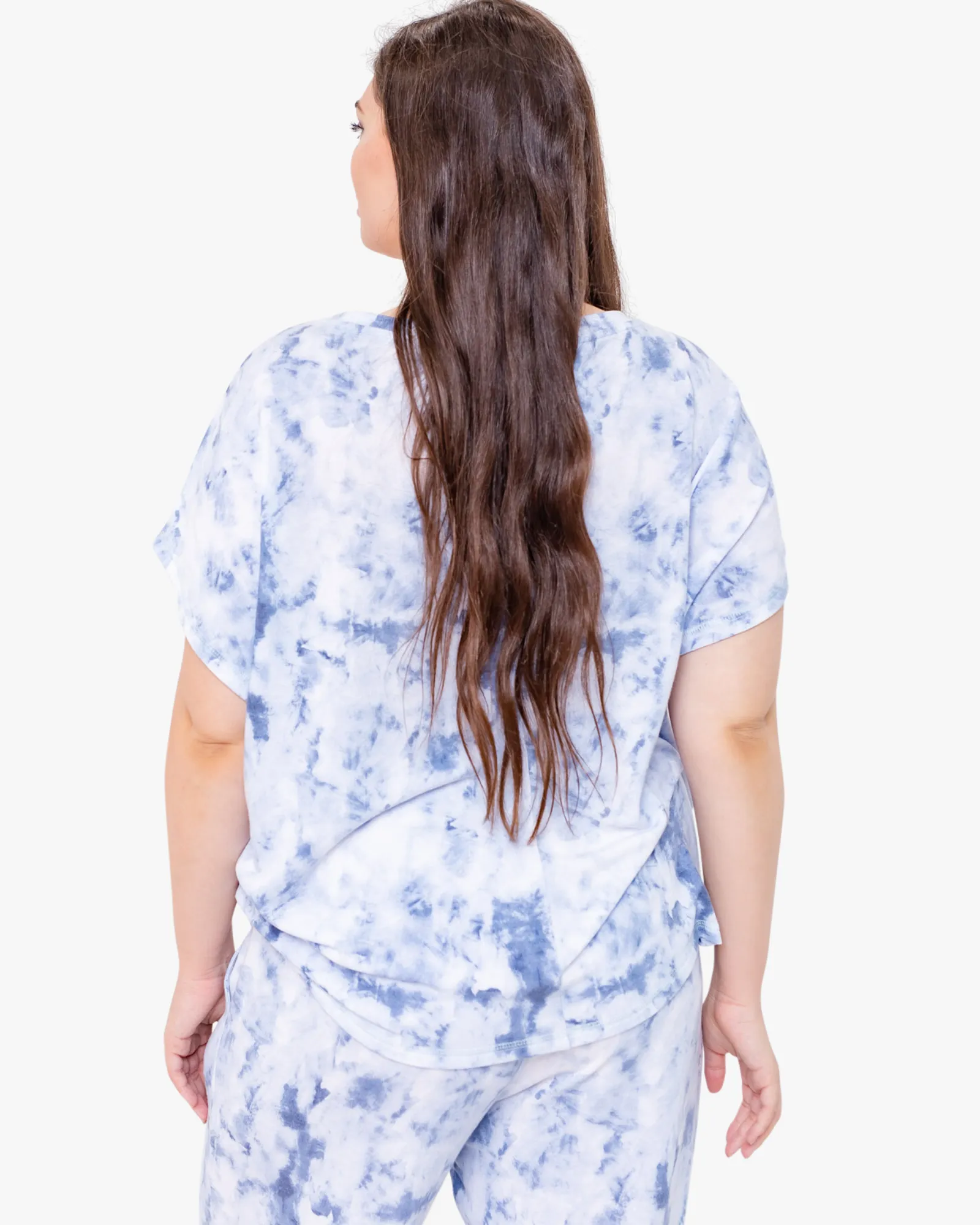 Iris Dolman Tee | White / Navy