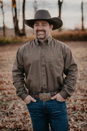 'Kota' CINCH Men's Classic Fit Brown Button Down Shirt (S-XXL)