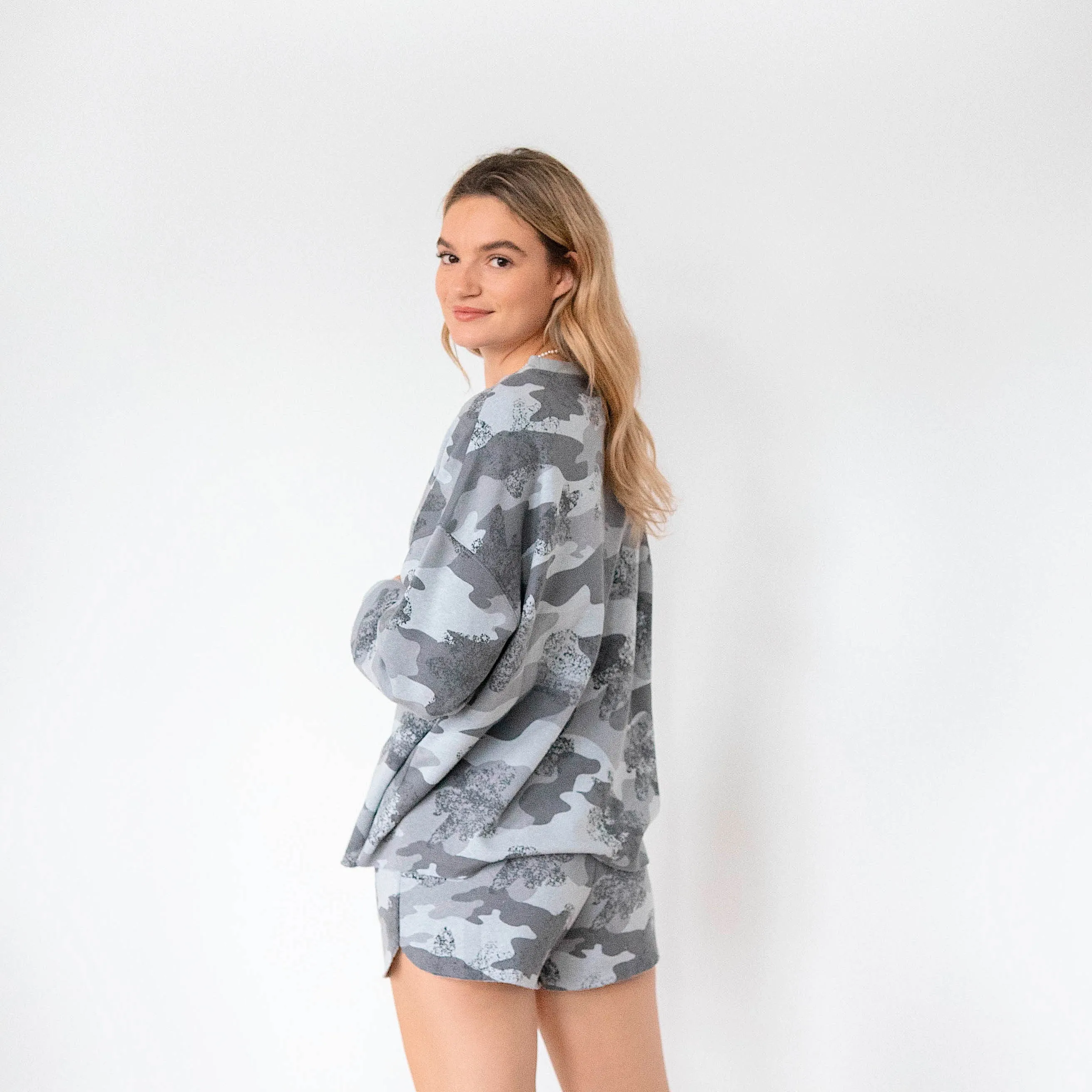 Ladies' Grey Mix Camo Comfortwear Collection Shorties