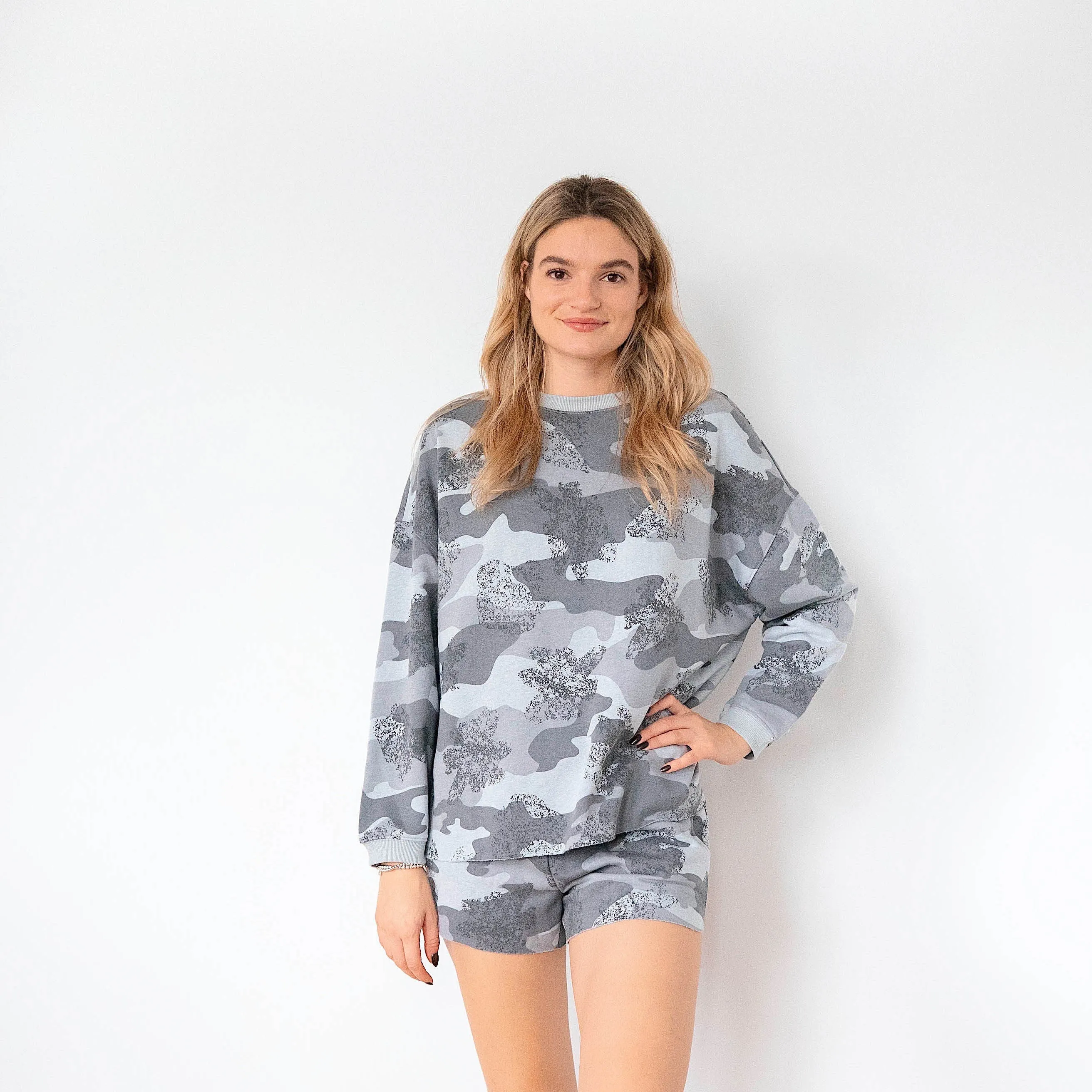 Ladies' Grey Mix Camo Comfortwear Collection Shorties