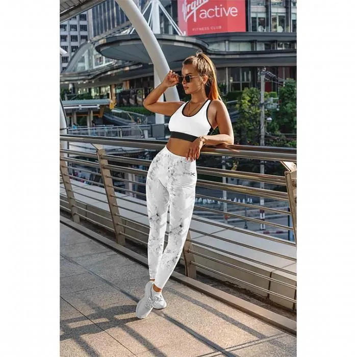 Marble White Leggings - Sale