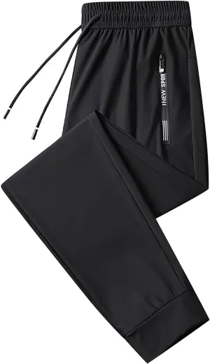Mens Joggers with Zipper Pockets Athletic Pants Workout Trousers Outdoor Sports Running Sweatpants Gym Fall Pants