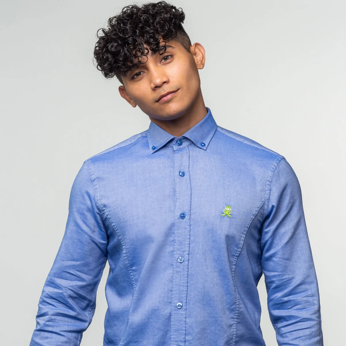 Oxford FROG Button Down Shirt - Blue
