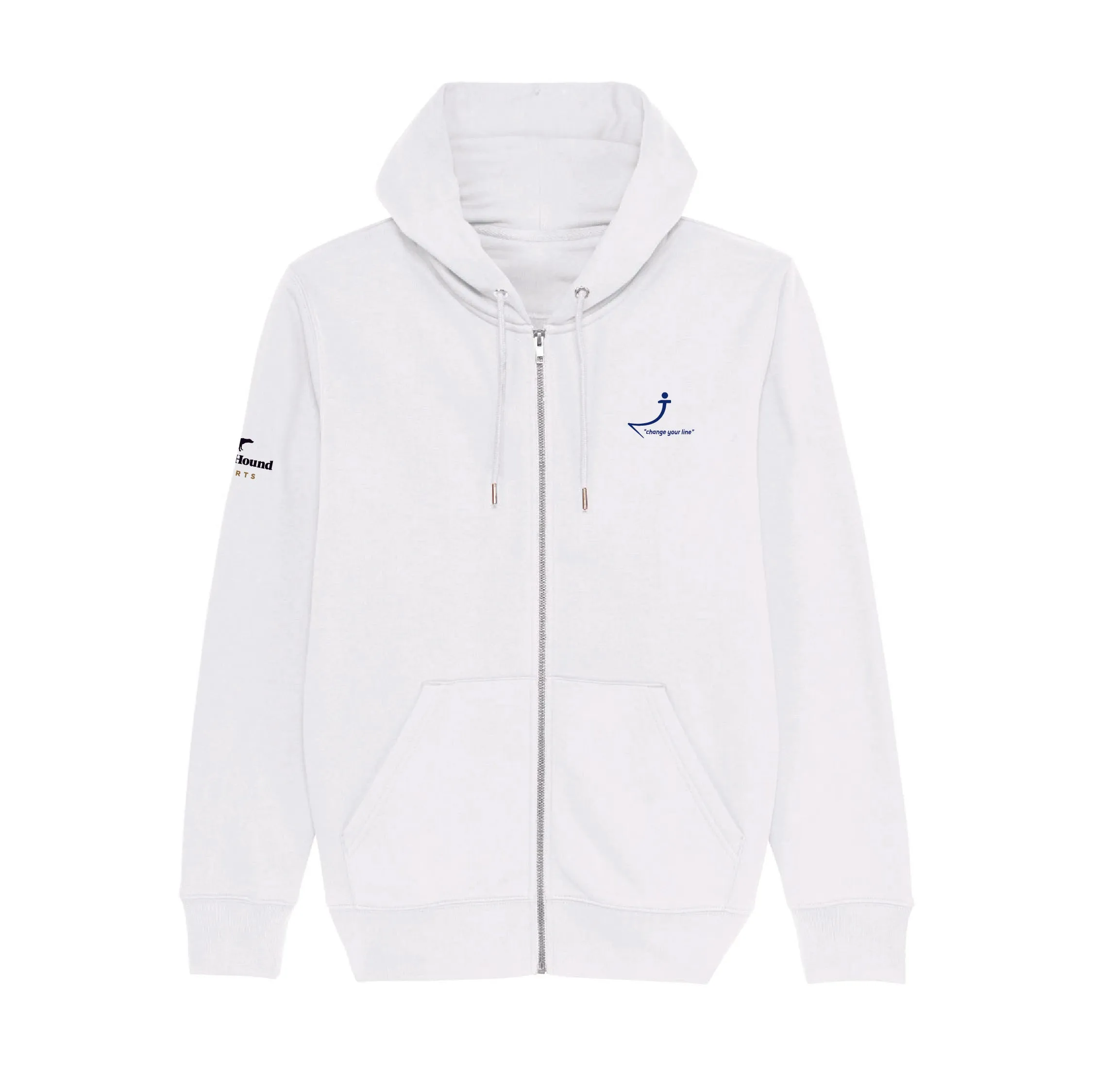 Power of Polo White Zip Hoodie