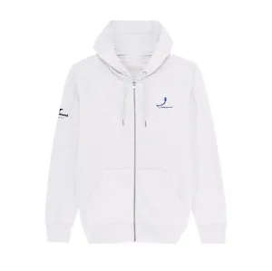 Power of Polo White Zip Hoodie