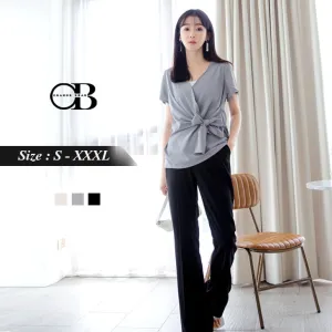 SHORT SLEEVE V-NECK TOPS