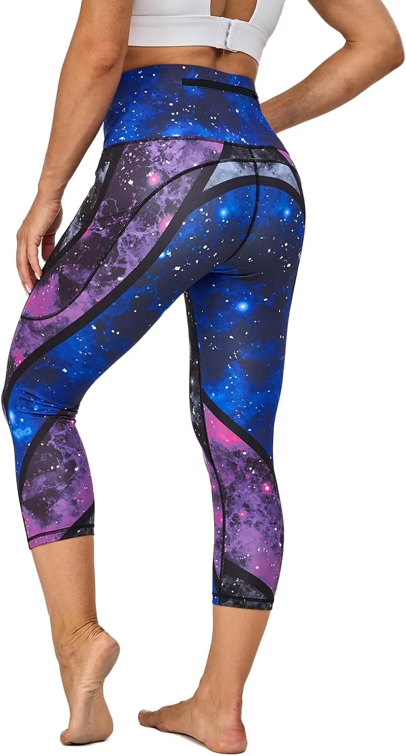 UIUO-UIPEU High Waisted Leggings for Women Tummy Control Yoga Pants with Pockets Workout Compression 7/8 Leggings