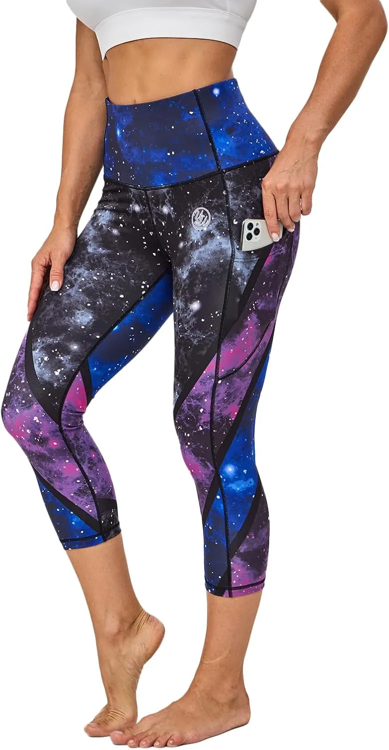 UIUO-UIPEU High Waisted Leggings for Women Tummy Control Yoga Pants with Pockets Workout Compression 7/8 Leggings