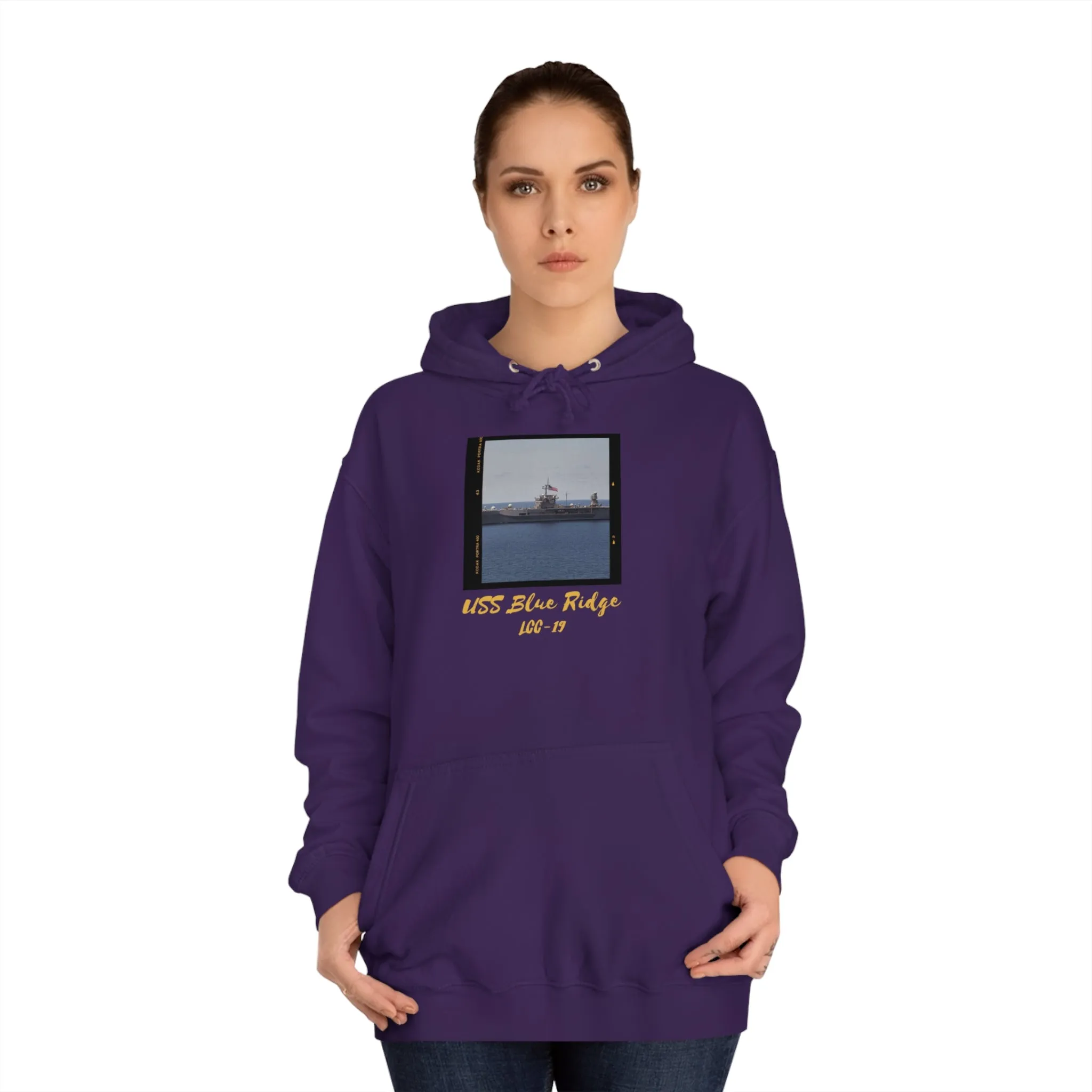 USS Blue Ridge LCC-19 United States Ship POD Unisex College Hoodie