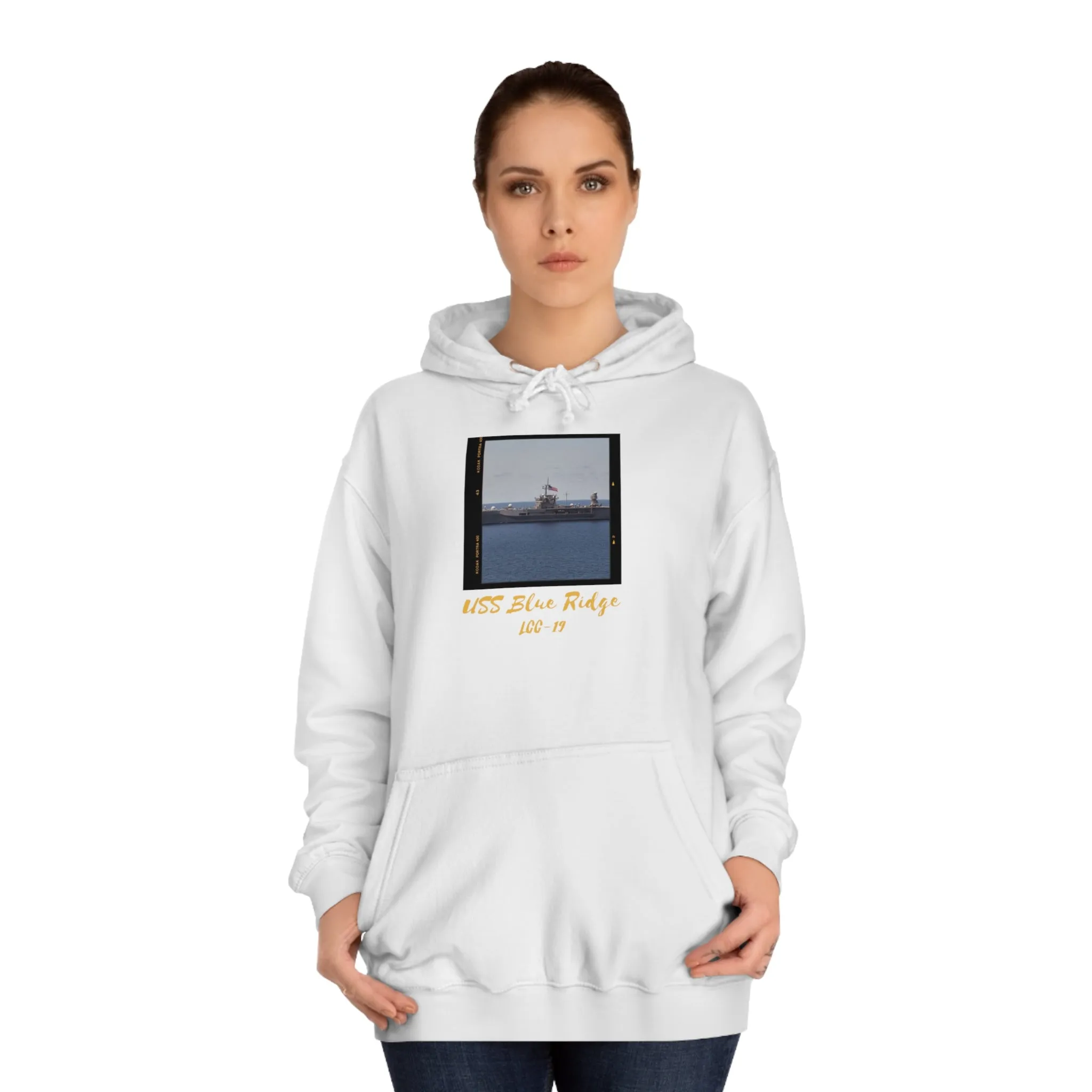 USS Blue Ridge LCC-19 United States Ship POD Unisex College Hoodie