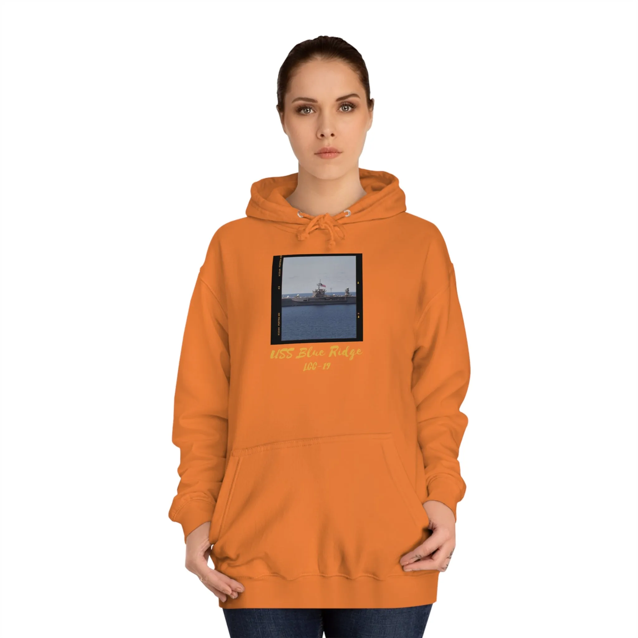 USS Blue Ridge LCC-19 United States Ship POD Unisex College Hoodie