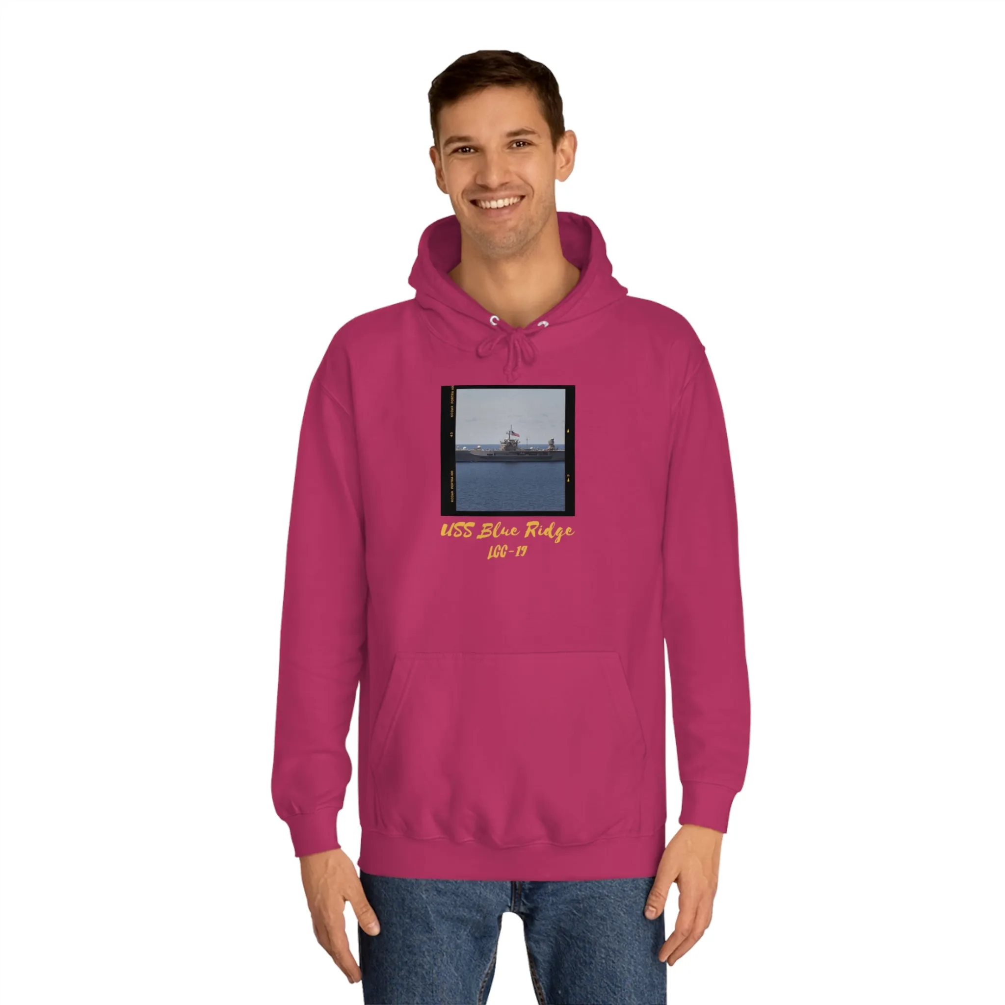 USS Blue Ridge LCC-19 United States Ship POD Unisex College Hoodie