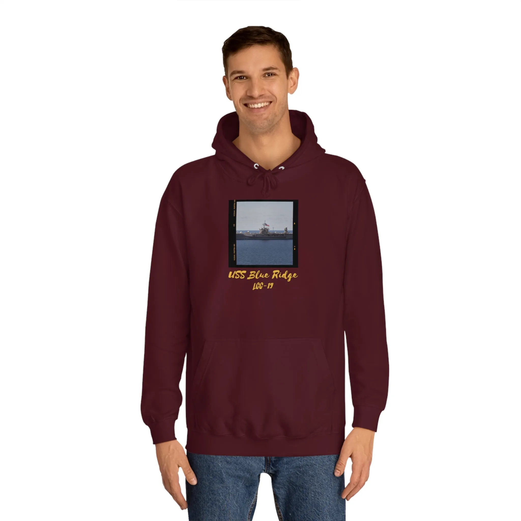 USS Blue Ridge LCC-19 United States Ship POD Unisex College Hoodie