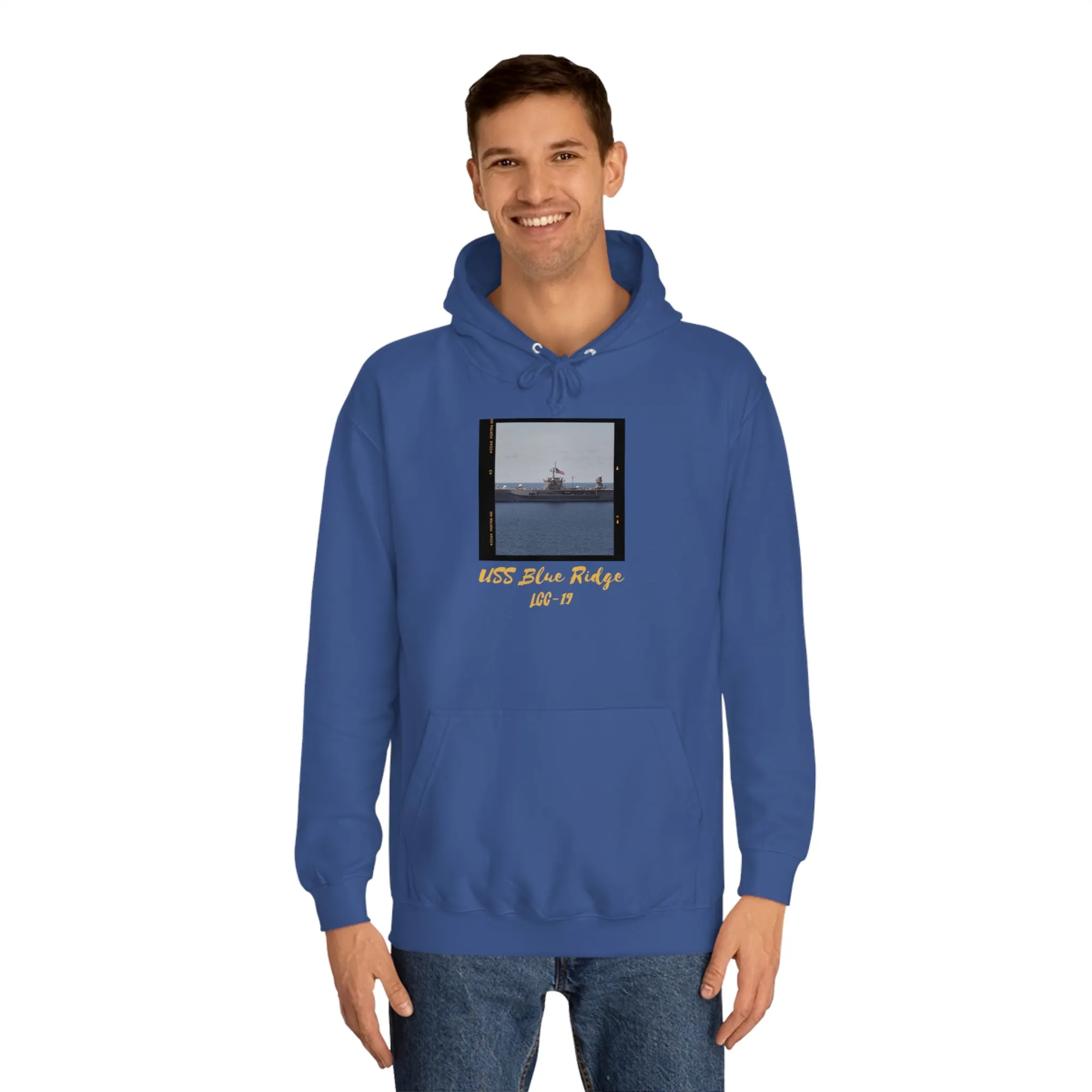 USS Blue Ridge LCC-19 United States Ship POD Unisex College Hoodie