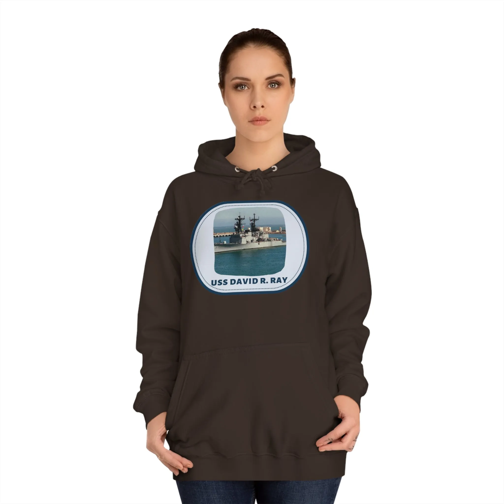 USS David R. Ray United States Ships POD Unisex College Hoodie