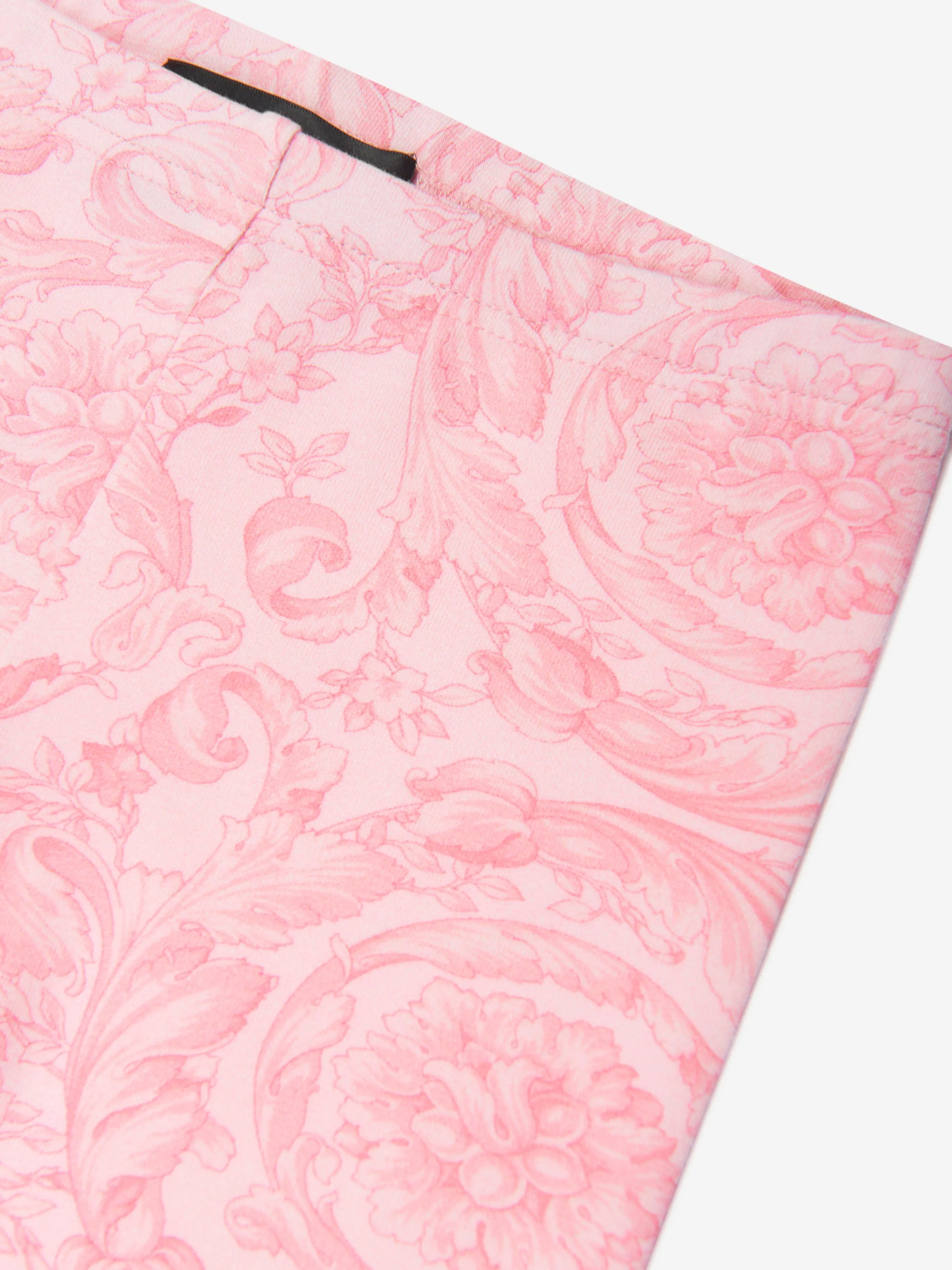 Versace Baby Girls Barocco Leggings in Pink